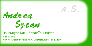 andrea sztan business card